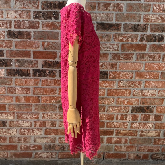 Y2K Free People vintage red lace cutout mini dress / 8 / Excellent condition - Picture 6 of 13